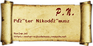 Péter Nikodémusz névjegykártya